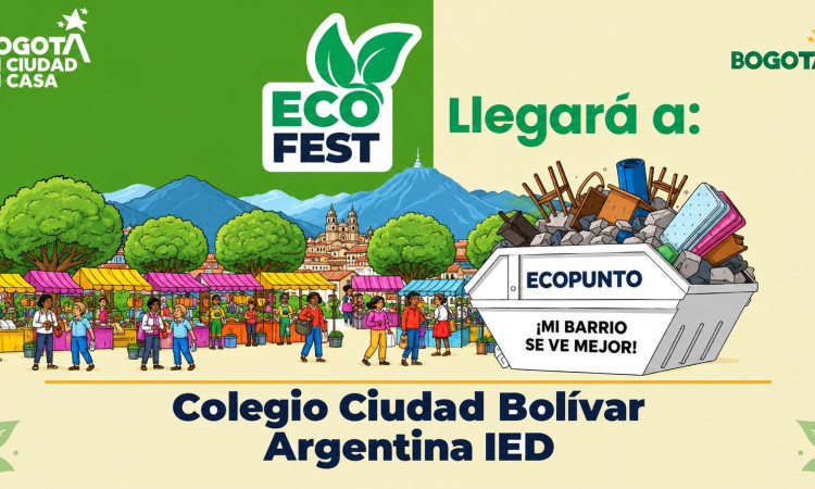 Imagen de invitación a asistir al EcoFest en Ciudad Bolívar, al sur de Bogotá.