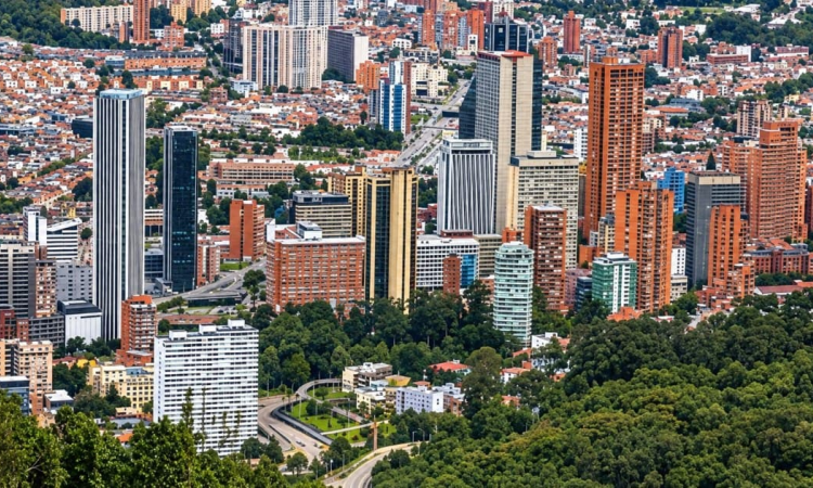 Foto panorámica de Bogotá.