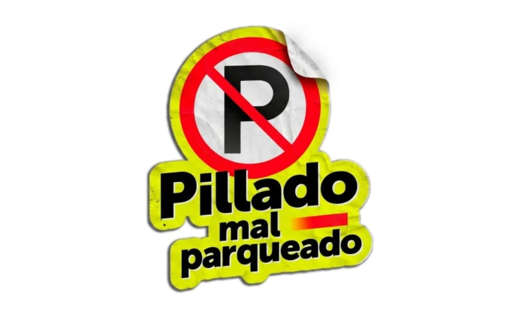 Logo de Pillado Mal Parqueado campaña de Secretaría de Movilidad