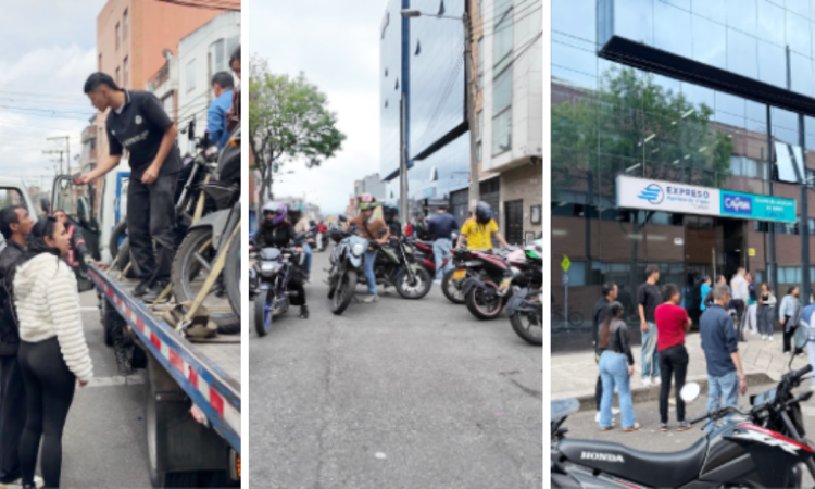 Operativo contra malparqueados en la calle 72 en Bogotá.