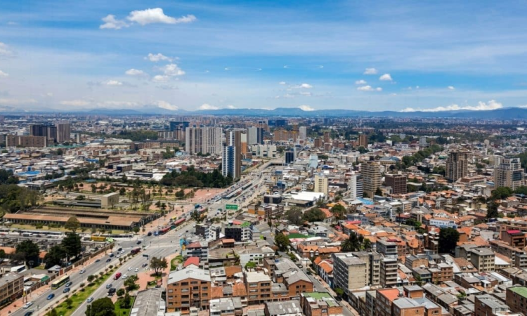 Foto panorámica de Bogotá 