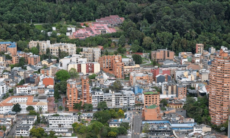 Foto panorámica de Bogotá 