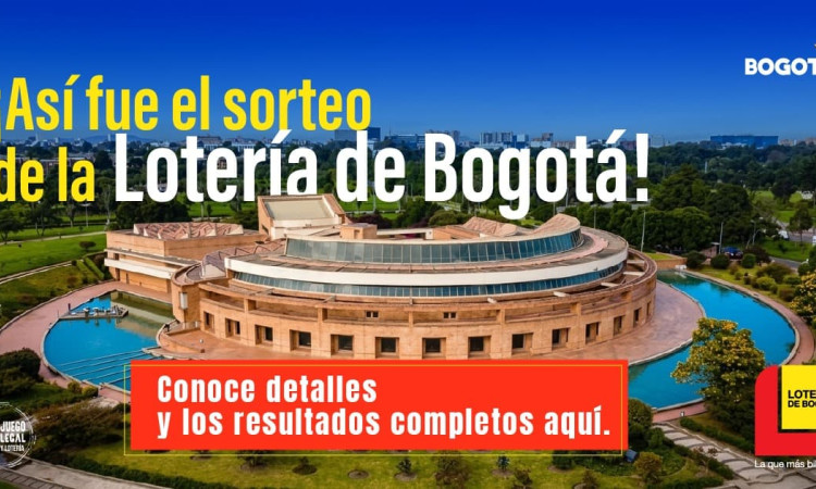 Pieza gráfica sobre la Lotería de Bogotá.
