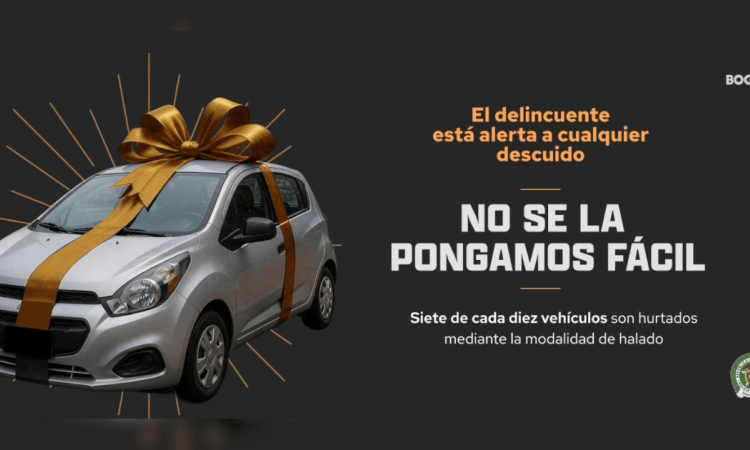 Pieza de la campaña 'No se la pongamos fácil', con la figura de un carro con un moño de regalo.