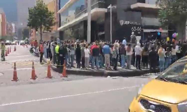 Foto de manifestaciones en Bogotá 