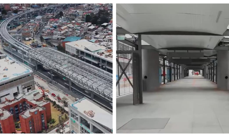 Imágenes de un frente de obra del Metro de Bogotá 