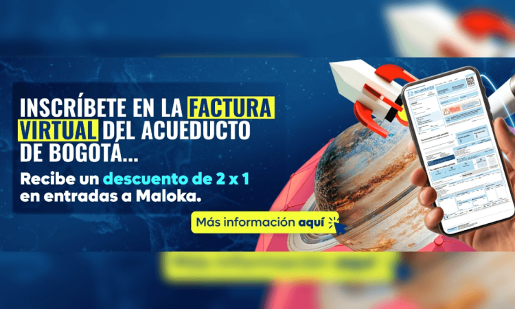 Imagen gráfica con el texto: inscríbete en la factura virtual del Acueducto de Bogotá 