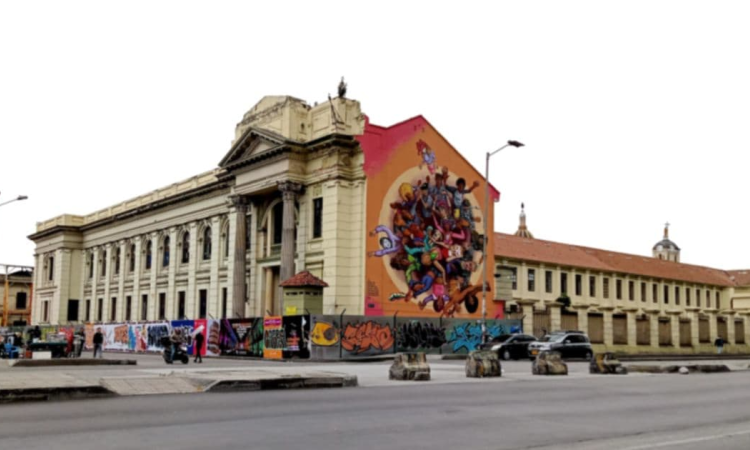 Foto de una zona cerca la trazado del Metro de Bogotá 