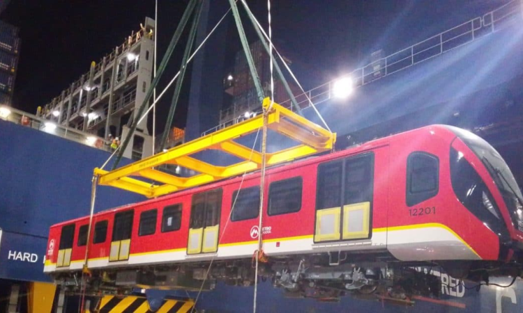 Foto de un tren del Metro de Bogotá