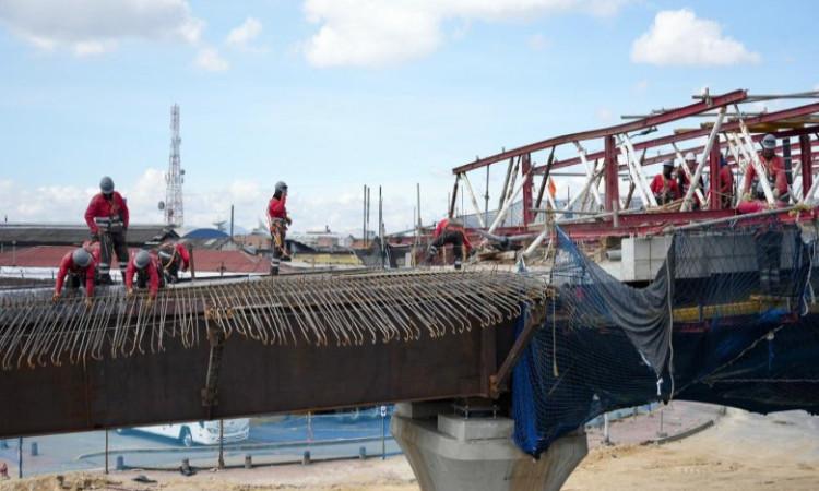 En fotos así se ve el 81 % de avance del puente de Venecia en Bogotá 