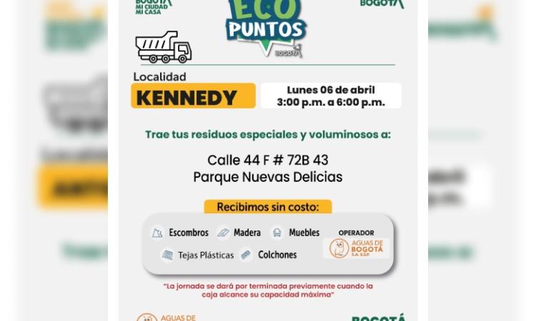 Foto que muestra ubicaciones de Ecopuntos en Bogotá