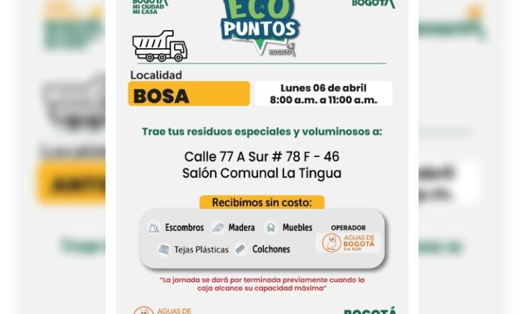 Foto que muestra ubicaciones de Ecopuntos en Bogotá