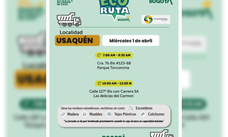 Foto que muestra ubicación de Ecopuntos en Bogotá 