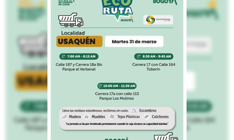 Foto que muestra ubicación de Ecopuntos en Bogotá 