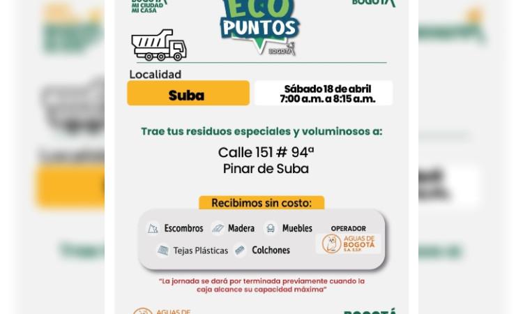 Foto que muestra ubicaciones de Ecopuntos en Bogotá