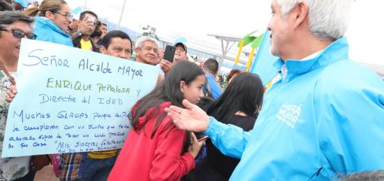 Alcalde Peñalosa entregando el parque Gilma Jiménez