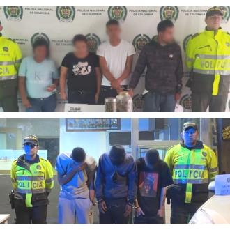 En video las dos mujeres y cinco hombres capturados hurto residencias |  Bogota.gov.co