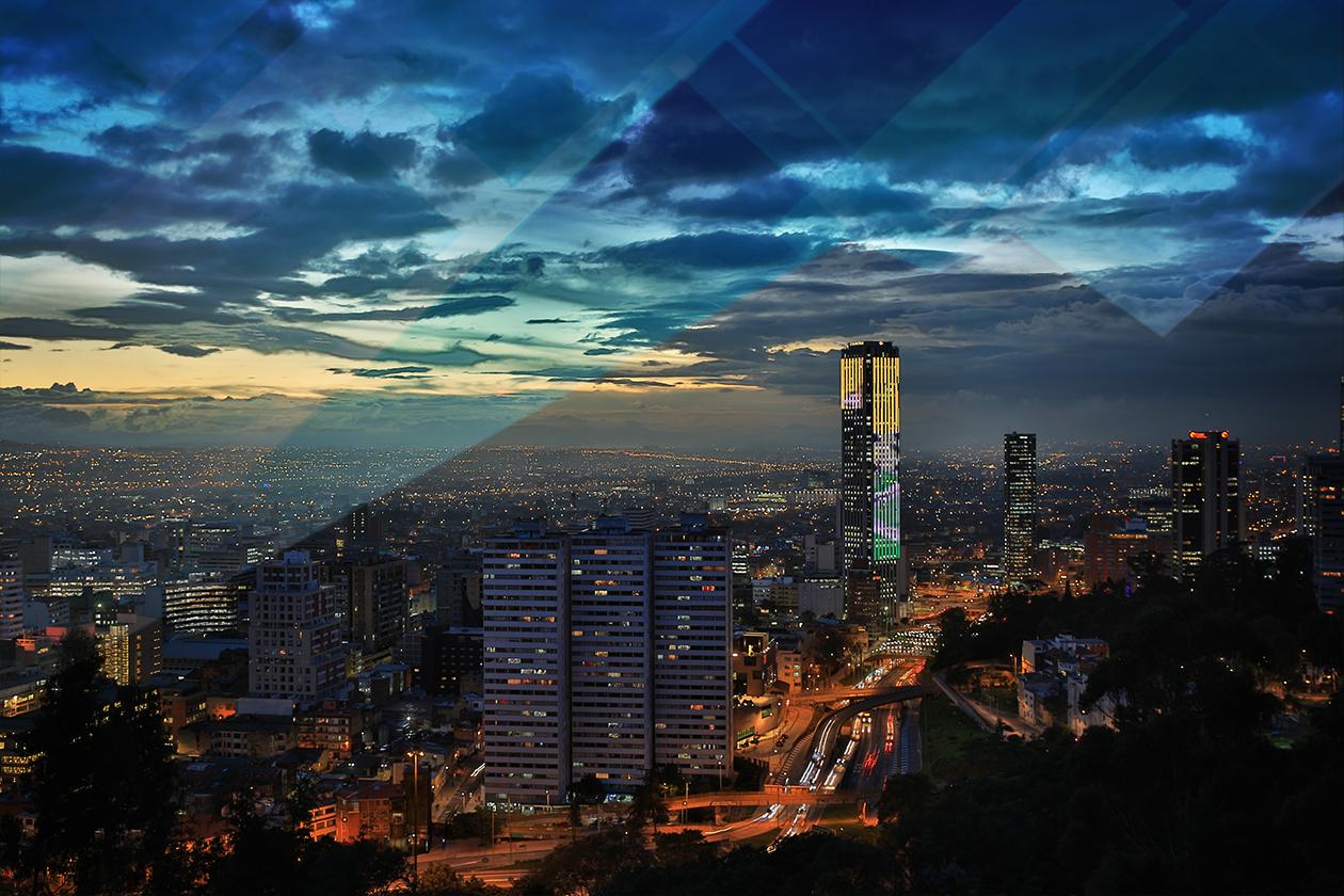 Foto aérea de la ciudad de Bogotá