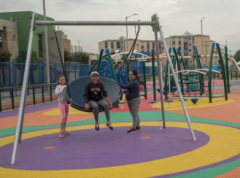 La sonrisa de los niños en la inauguración, la mejor recompensa que hay - Foto: Alcaldía de Bogotá.