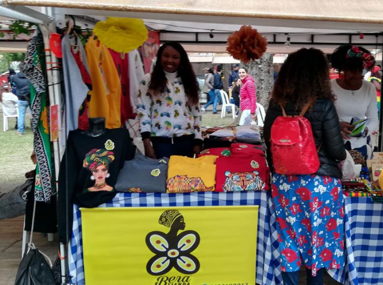 Bera Tienda, debutando en festivales con sus productos étnicos afro - Foto: Archivo de Bogotá.