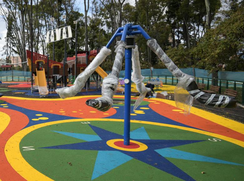 Este es otro tipo de balancín que estará muy pronto a disposición de los niños en el Parque de Los Novios - Foto: I.D.R.D.