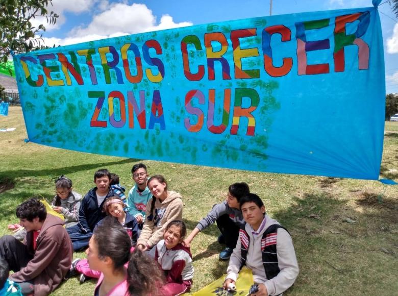 Los niños tuvieron la oportunidad de estrechar lazos con los demás compañeros de los Centros Crecer ubicados en la zona sur de Bogotá y coincidieron en que quieren que sea el primero de muchos más festivales en Bogotá.