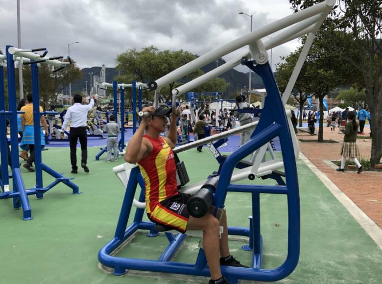 Máquinas multi fuerza de última generación en el Parque Tercer Milenio - Foto: Alcaldía de Bogotá/Andrés Sandoval.