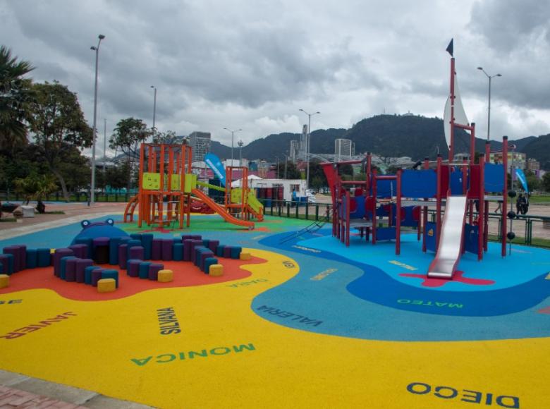 Zona de juegos infantiles del Parque Tercer Milenio para los más chicos - Foto: Alcaldía de Bogotá/Andrés Sandoval.