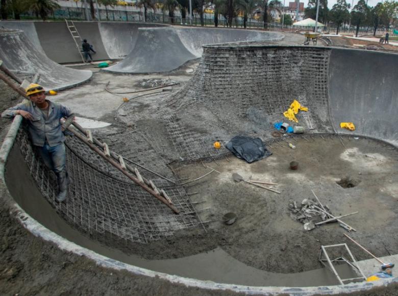 Avanzan los trabajos en otro skate park del Parque Tercer Milenio - Foto: Alcaldía de Bogotá/Andrés Sandoval.