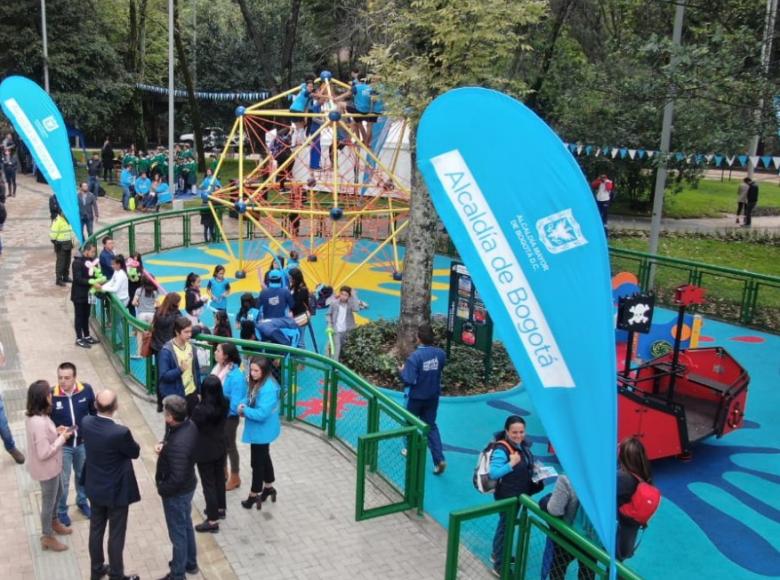 Zona de juegos infantiles de parque El Japón. - Foto: IDRD.