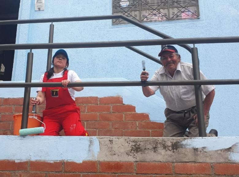 Pintatón en Ciudad Bolívar. - Foto: TransMilenio.