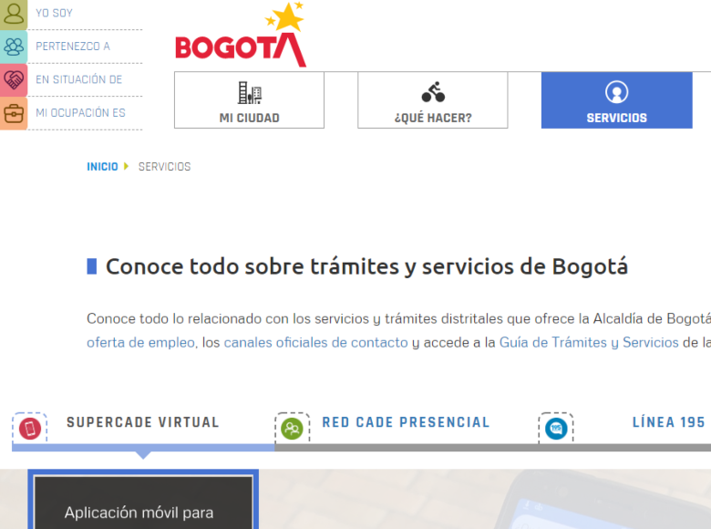 Accede en Bogota.gov.co a toda la información de la ciudad, consulta servicios y trámites más buscados, accede a ofertas de empleo y mucho más.