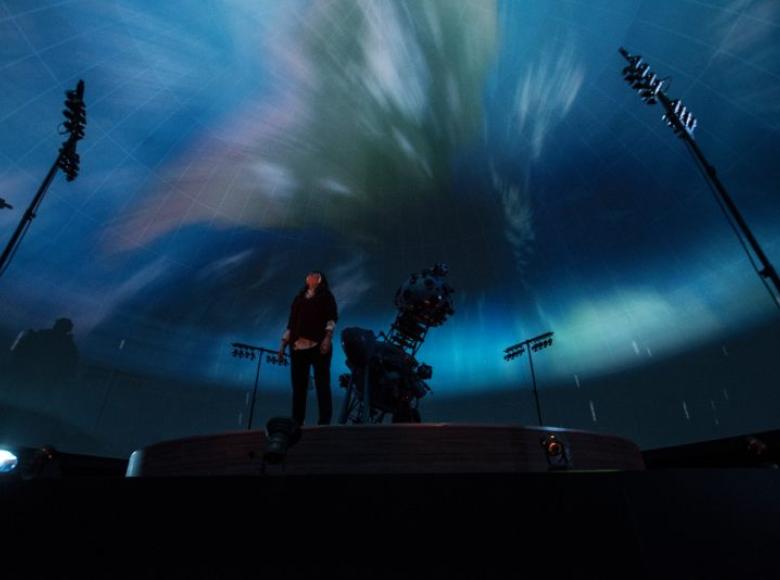 Proyección en el domo del Planetario de Bogotá. FOTO: Juan Santacruz