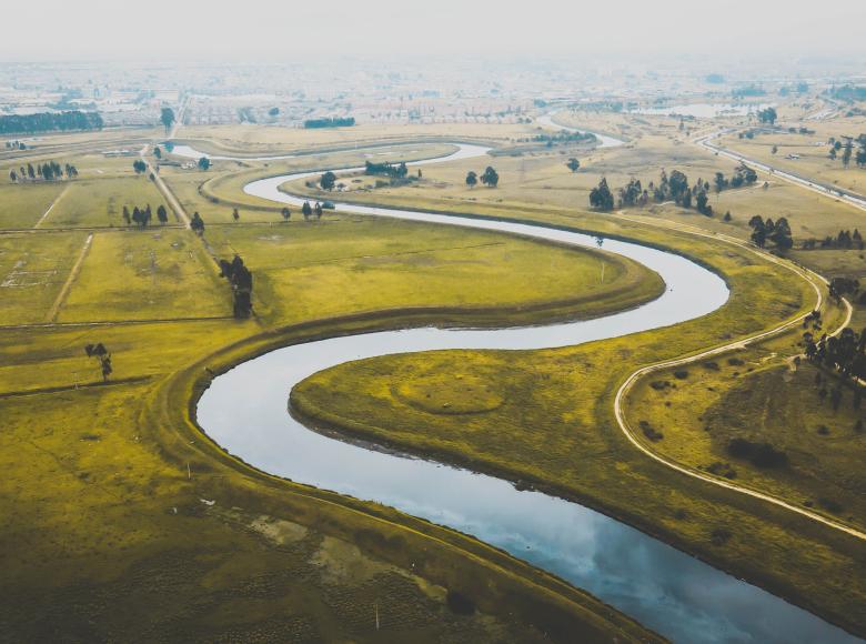 El río Bogotá es el afluente más importante para la capital, va de norte a sur, bordeando el occidente, y pasa por las localidades de Suba, Engativá, Fontibón, Kennedy y Bosa. Foto: Empresa de Acueducto y Alcantarillado de Bogotá