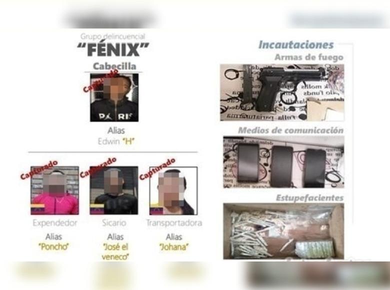 Cuatro personas, entre ellas una mujer, integraban 'Fénix', responsables de siete homicidios perpetrados entre enero y septiembre de este año.