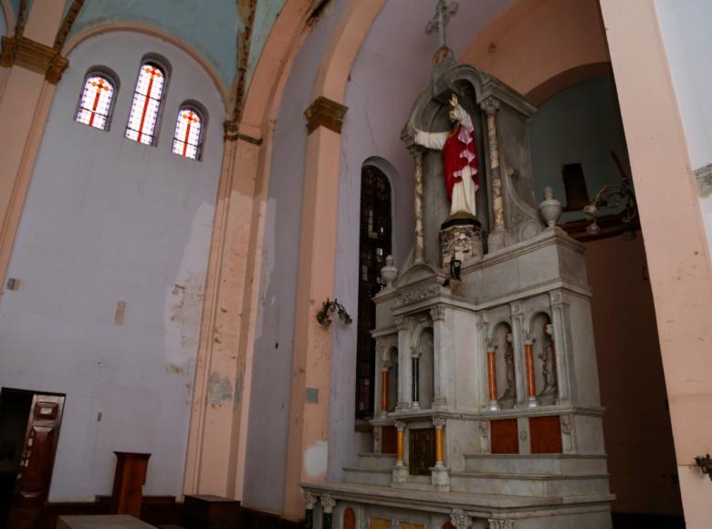 Iglesia del Hospital San Juan de Dios en la Hortua, colinda hacia el sur con el convento de las monjas de la Presentación.