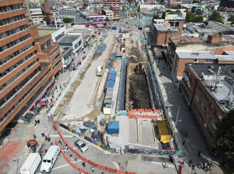 Las obras de la Línea 1 del Metro de Bogotá progresan en la localidad de Chapinero con la construcción del intercambiador vial de la calle 72 (como se ve en la imagen) y con la demolición de predios ¡Entérate! 