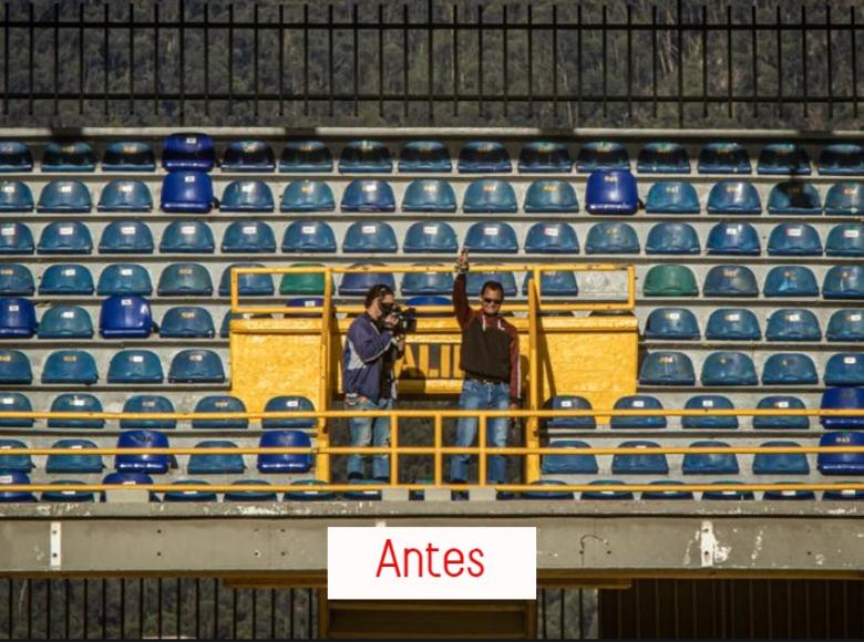 Antes: Esta es una de las graderías que tiene actualmente el estadio Nemesio Camacho El Campín, cuya capacidad es de 39.724 personas.