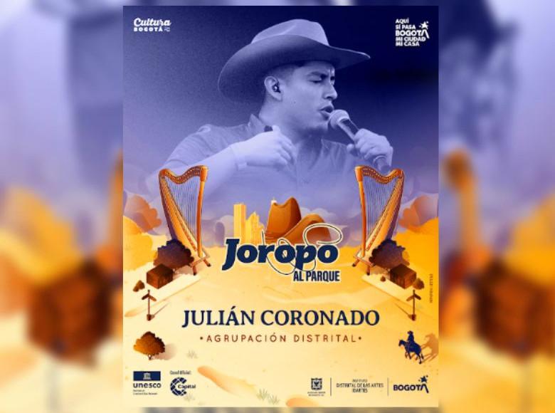 Julián Coronado, se caracteriza por desarrollar sonidos tradicionales con toques contemporáneos. Su repertorio va desde las canciones clásicas de la música llanera hasta las composiciones originales con temáticas universales y locales. 