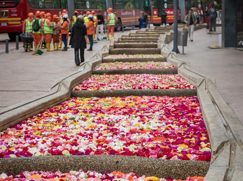 Hoy 20 de septiembre más de 150.000 flores cubrieron este lugar emblemático de la ciudad.