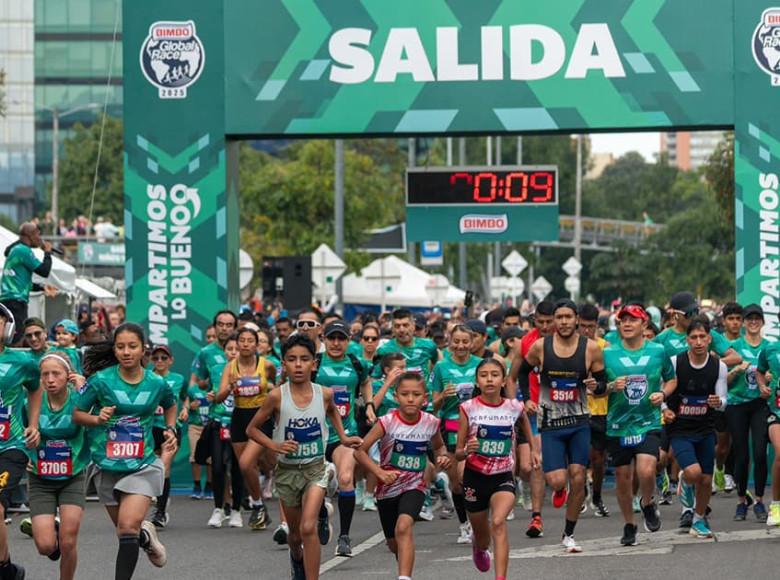 La Bimbo Global Race 2025 inició a las 7:00 a.m. con la apertura para dar salida a los 3K y 5K, sobre las 8:00 a.m. y finalizar con los 10K a las 9:20 a.m. 