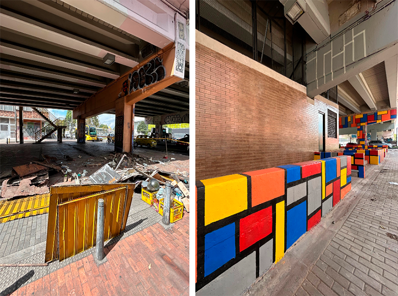 Este bajo puente, es el segundo renovado para la ciudad, después del ubicado en la Calle 45 con NQS, que se entregó el 6 de agosto pasado.