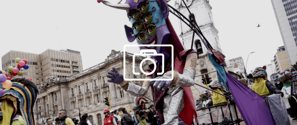 Cumpleaños de Bogotá desfile de comparsas en las localidades