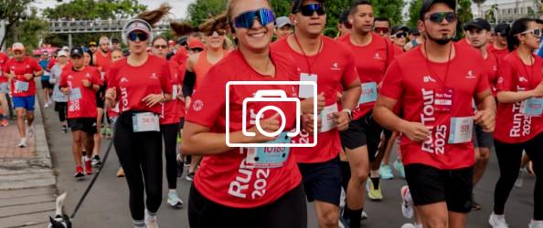 Foto de hombres y mujeres participando en la carrera atlética Run Tour Avianca 2025.