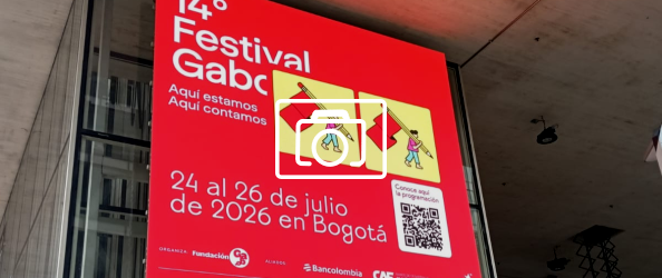 Imagen de afiche oficial Festival Gabo 2026 en el CEFE Chapinero
