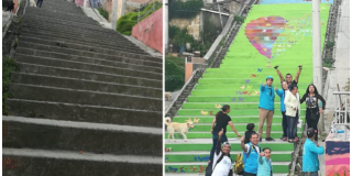 escaleras embellecimiento por la ciudadanía 