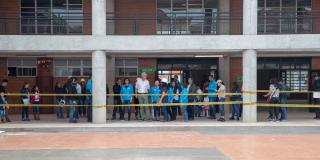 Visita del alcalde Enrique Peñalosa a obras de Colegio Nydia Quintero de Turbay en Engativá - Foto: Alcaldía de Bogotá.