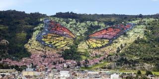 Imagen del macromural La Mariposa en Usaquén