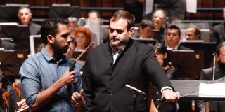 En la foto aparece Sebastian Cardona cuando estaba con la Orquesta Filarmónica de Bogotá. Foto: Sebastián Cardona