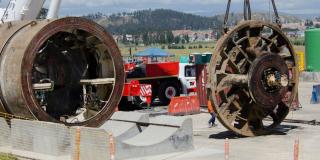 Extracción de las máquinas tuneladoras que estaban enterradas desde hacía 7 años.